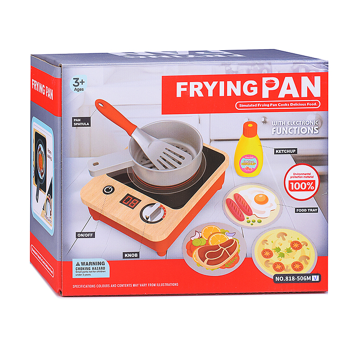 Фото к товару Бытовая техника 818-506M "Плита со сковородкой" а аксессуарами, в коробке Бытовая техника 818-506M "Плита со сковородкой" а аксессуарами, в коробке