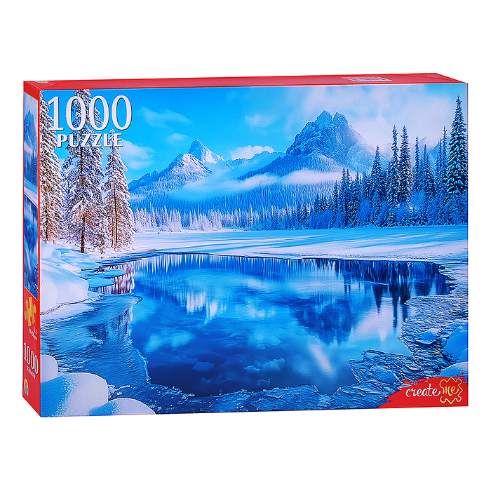 Пазлы 1000 "Зимнее озеро"