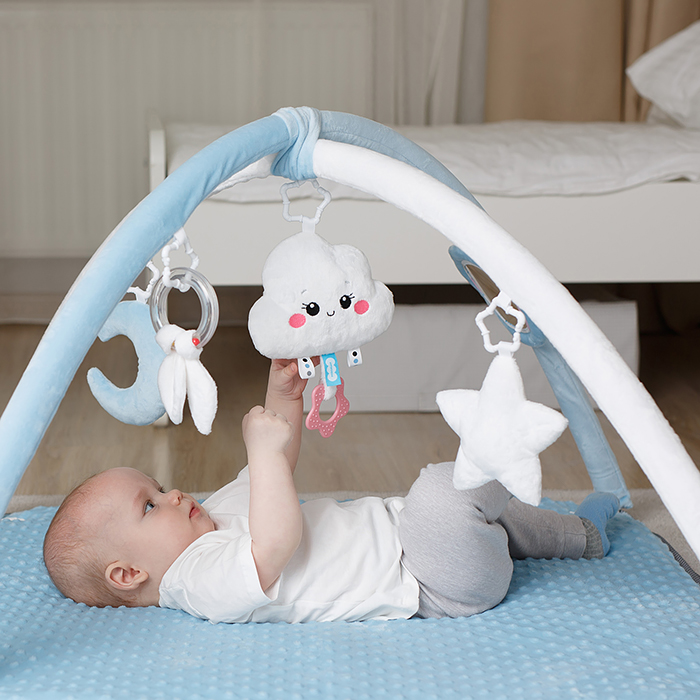 Игрушка мягконабивная коврик с дугами (с сеткой и шариками "Облачко")