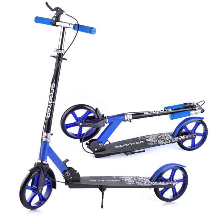 Самокат U038455Y 2-х кол., синий, PU/ 200 мм, ABEC 7, в коробке