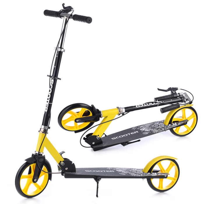 Самокат U038455Y 2-х кол., желтый, PU/ 200 мм, ABEC 7, в коробке