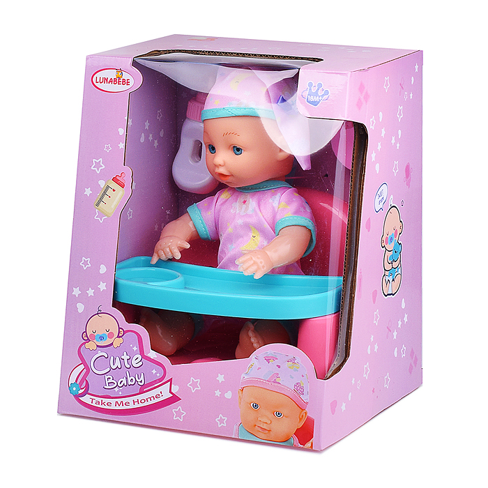 Фото к товару Пупс с аксессуарами HX653-1 "Олечка" в коробке Пупс с аксессуарами HX653-1 "Олечка" в коробке