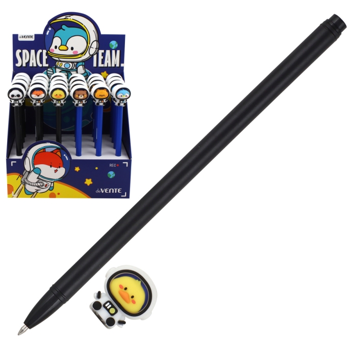 Ручка шариковая подарочная "Space Team" с декоративным элементом, d=0,7 мм, ультра гладкое 