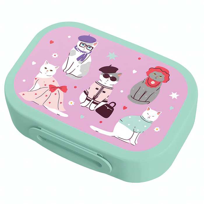 Ланч-бокс с декором 180x130x50мм, 0,98л (Микс 2)