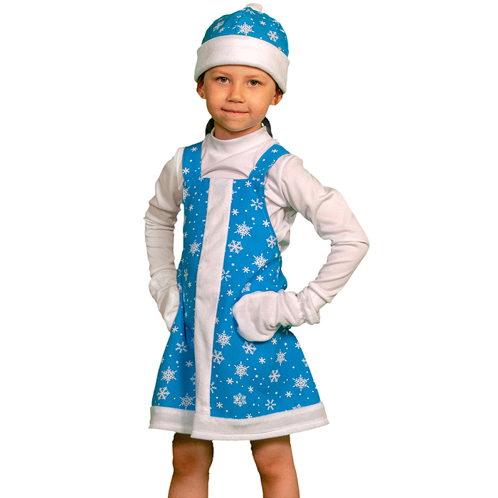 Изделие швейное "Набор карнавальный "Зимушка" ткань-плюш (3-6 лет, рост 98-116 см)