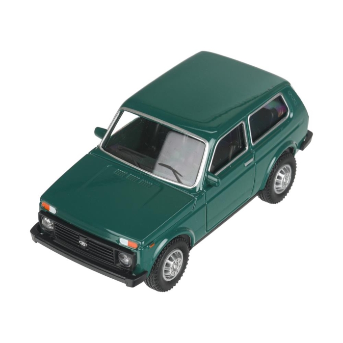 Машина металл LADA 4x4 длина 10 см, инерц, зеленый