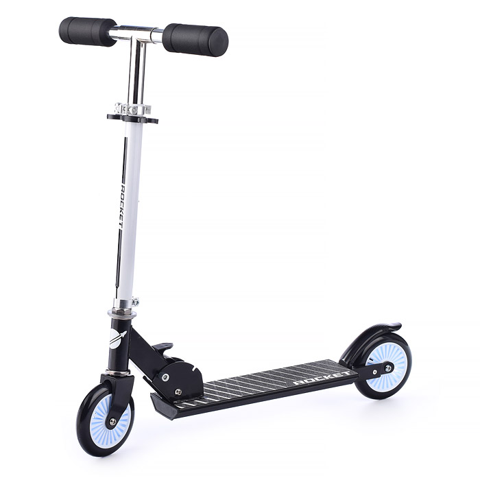 Самокат 2-х колесный ROCKET,колеса PU/ 125 мм,ABEC 7, черный