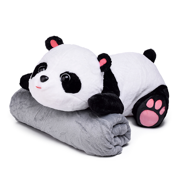 Мягкая игрушка "Медведь" М1568 с пледом (110х160)