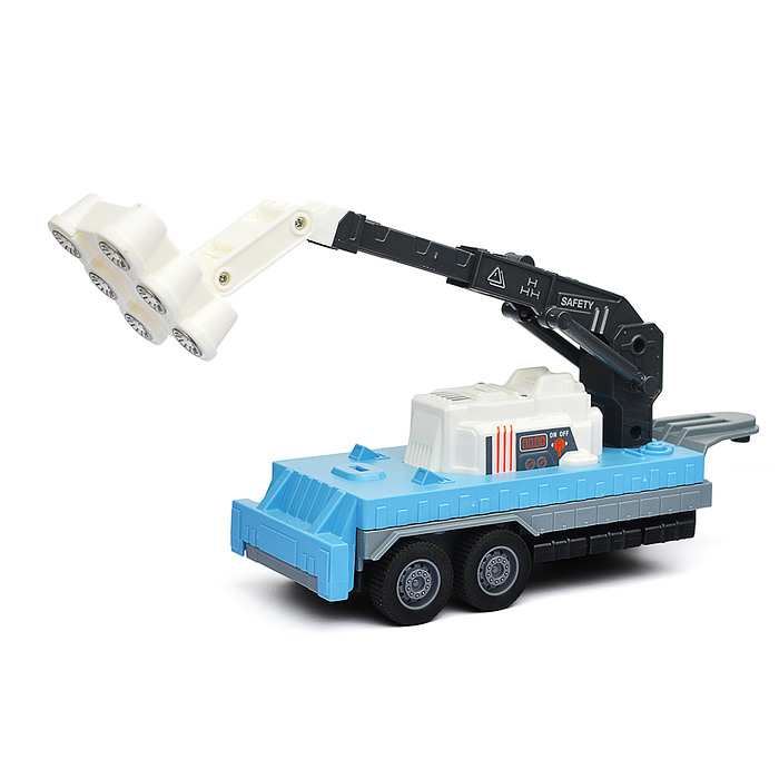 Машина KLX800-277 "Тягач с прицепом и прожекторами на манипуляторе" (свет, звук) в коробке