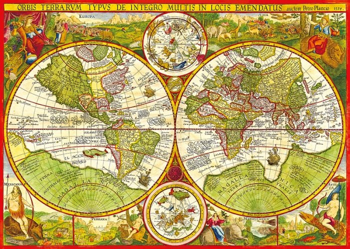 Пазлы 1000 "Карта мира Планциуса. 1594" Пазлы 1000 "Карта мира Планциуса. 1594"