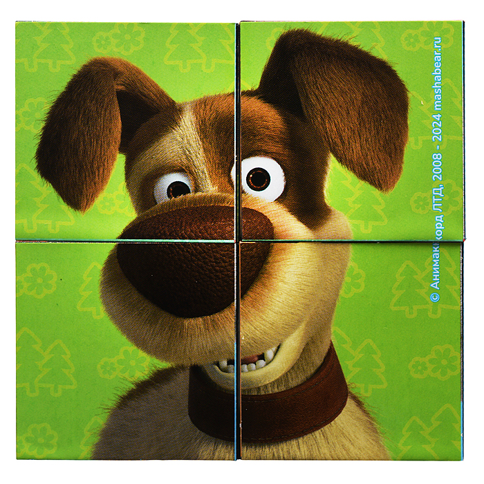 Кубики 4шт "Маша и Медведь" (Анимаккорд)