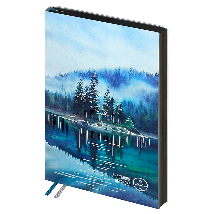 Ежедневник недатированный Escalada, #Аффирмации, А5, 160 л., "Туман над островом"