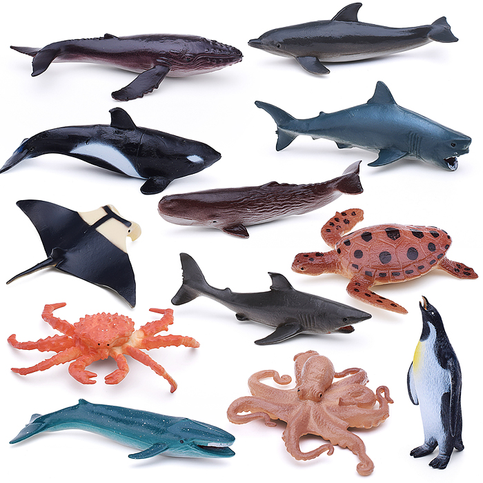 Животное JS20-3 "Обитатели морей и океанов" в коробке