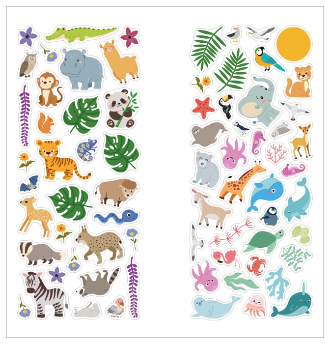 Веселые наклейки. Мамы и малыши