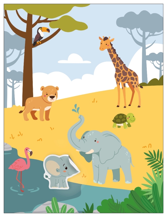 Веселые наклейки. Мамы и малыши