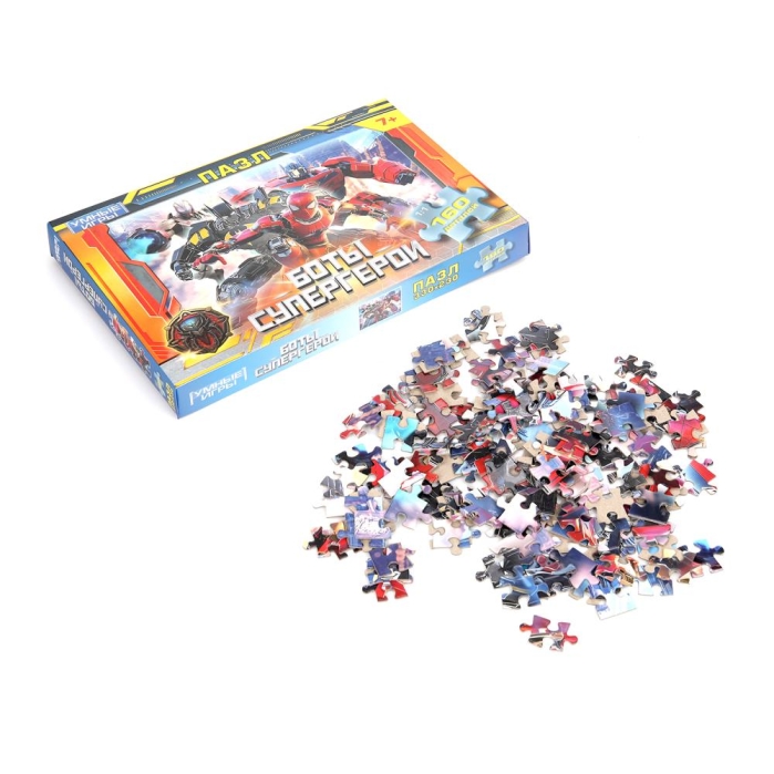 Пазлы 160 "Боты супергерои"