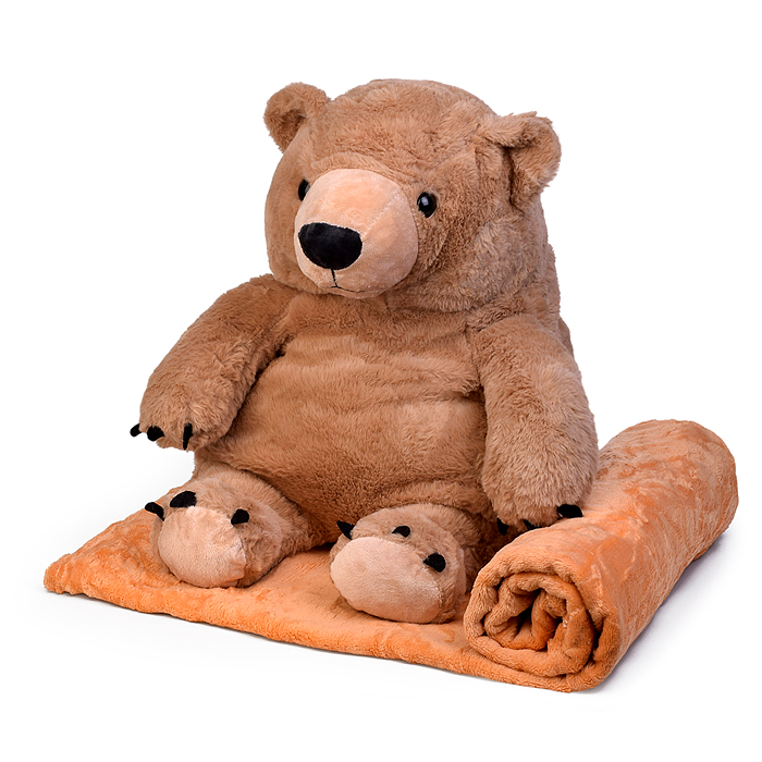 Мягкая игрушка "Медведь" М1560 с пледом (110х150) Мягкая игрушка "Медведь" М1560 с пледом (110х150)
