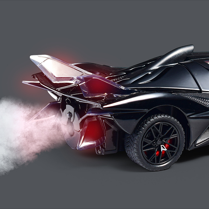 Машина J477K24N-3H "Молниеностная гонка" (свет, звук, дым) в коробке