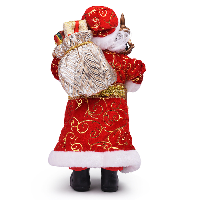 Новогодняя фигурка "Дед Мороз В красной шубке" ПВХ, полиэстер