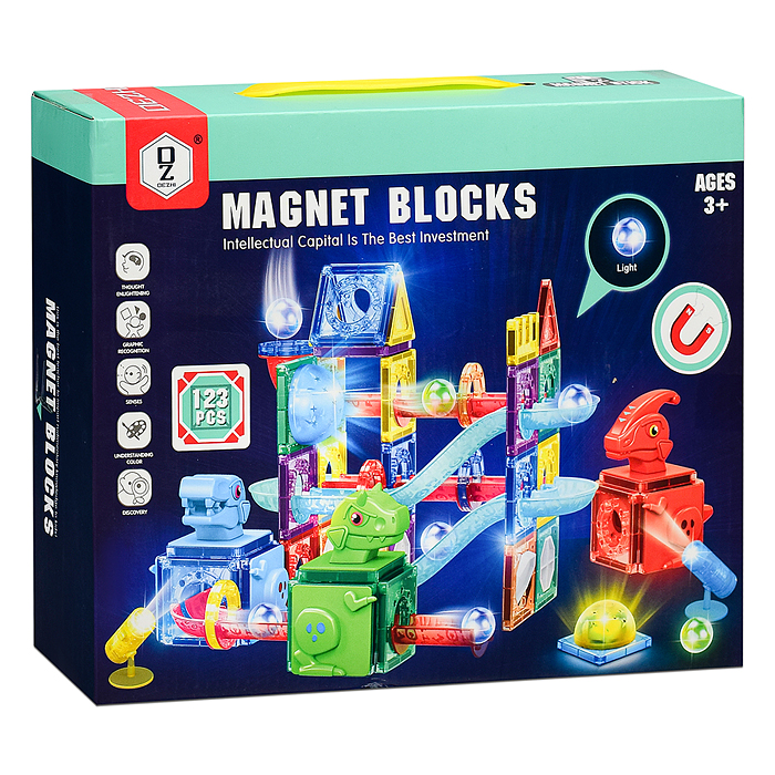 Конструктор HD128A-1 магнитный "Динозавры" (123 дет.)