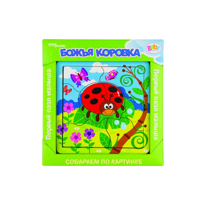 Игра из дерева "Божья коровка" (собираем по картинке) (Baby Step) Игра из дерева "Божья коровка" (собираем по картинке) (Baby Step)