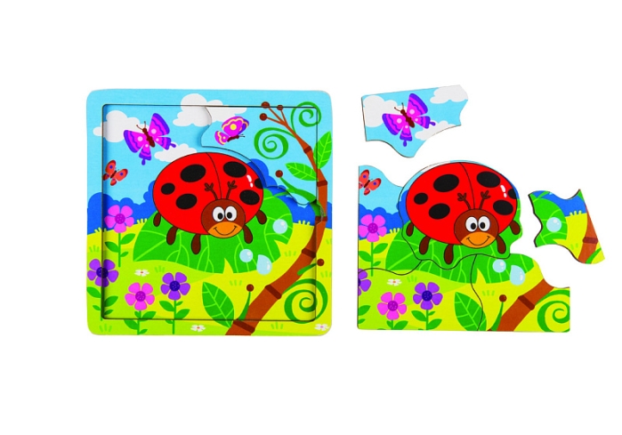Игра из дерева "Божья коровка" (собираем по картинке) (Baby Step)