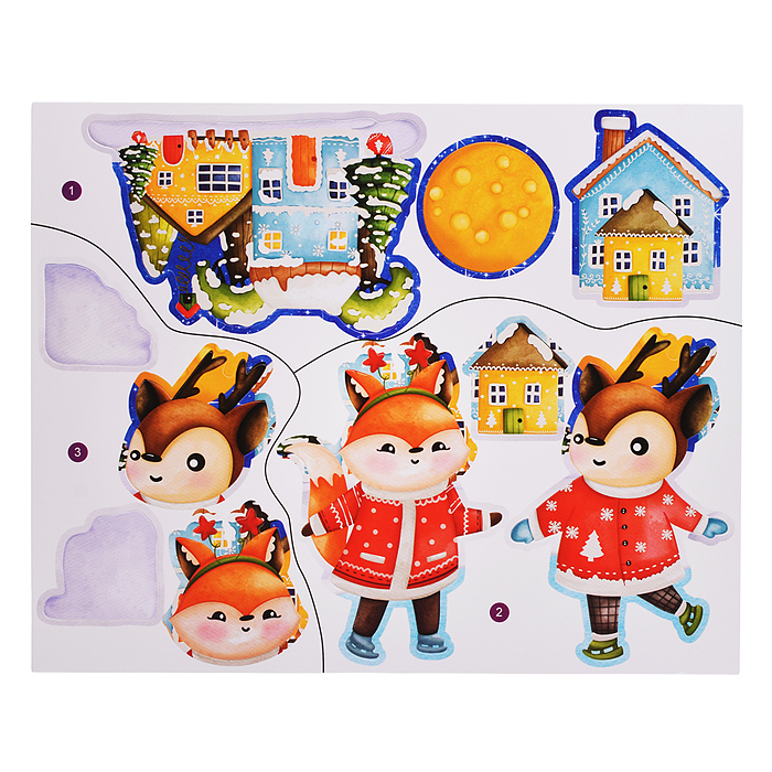 3Д аппликация. Зверята зимой