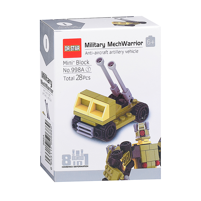 Конструктор 998A "Военный робот" в коробке
