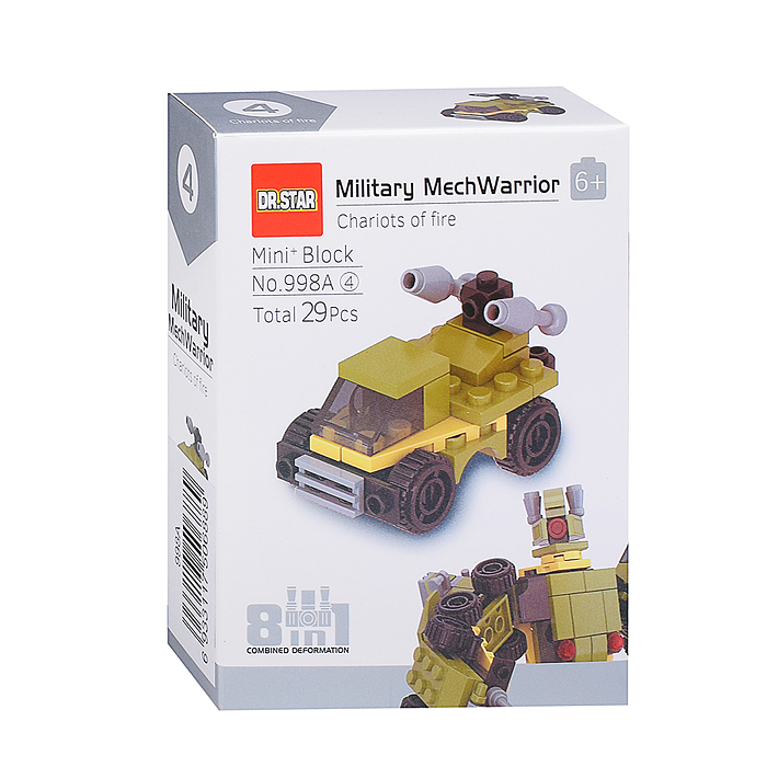 Конструктор 998A "Военный робот" в коробке