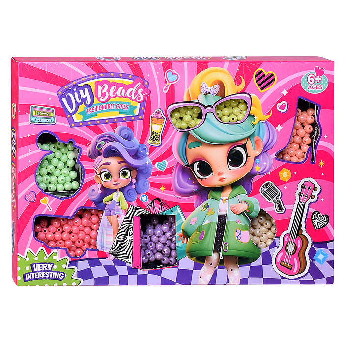 Набор создание украшений BTX-6002C "Цветные бусины-2" в коробке