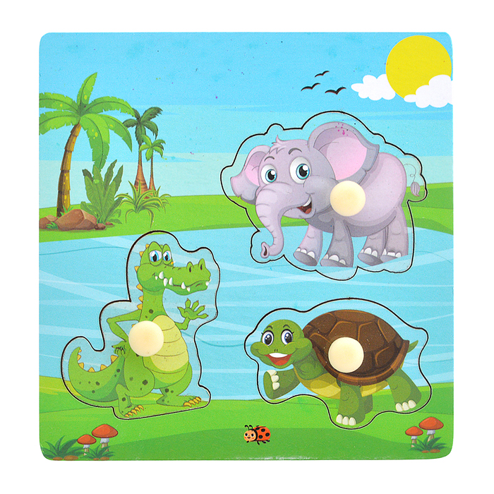 Фото к товару Пазл-вкладыш D2127 "Животные Африки" Пазл-вкладыш D2127 "Животные Африки"