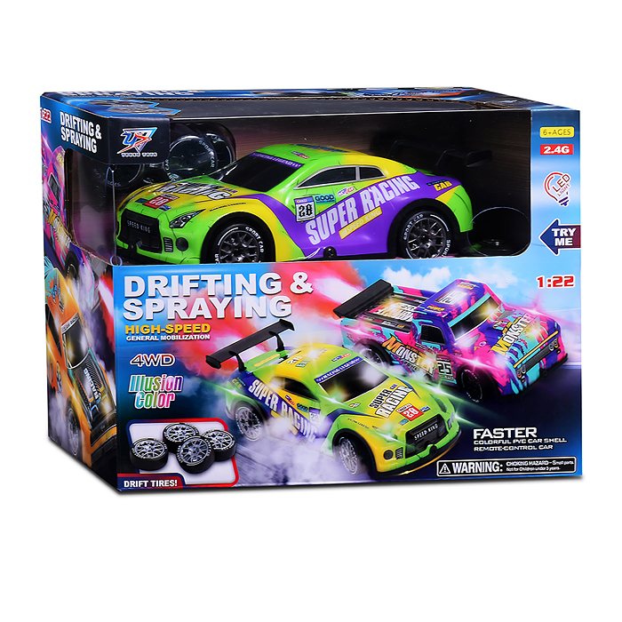 Машина US019-3P "Дрифт" р/у, со спреем, 27 MHz, в коробке