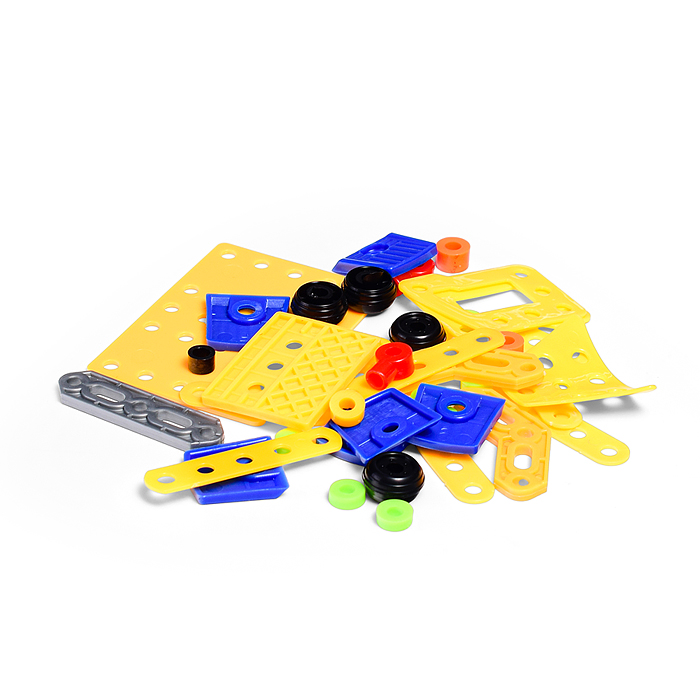 Конструктор 898B-12 металлический "Грузовик" с ковшом (299 дет.) в коробке