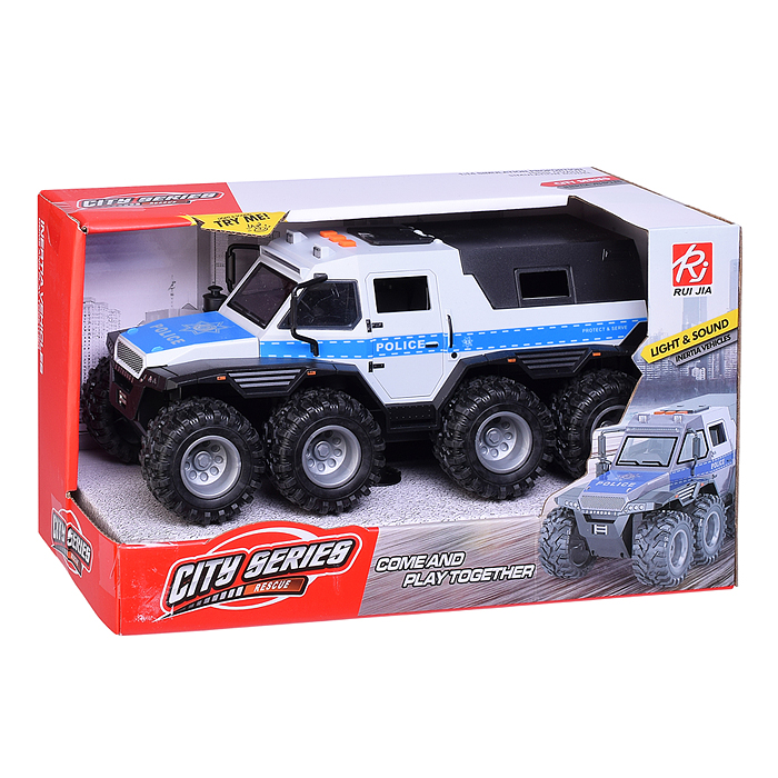 Машина RJ5529A "Полицейский броневик" (свет, звук) в коробке