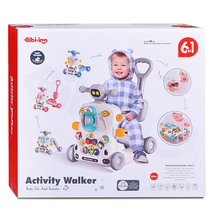 Игровой центр-Каталка 6036 "Первые шаги" музыкальные, в коробке