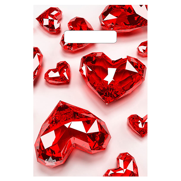 Пакет "Алые сердца" вырубной