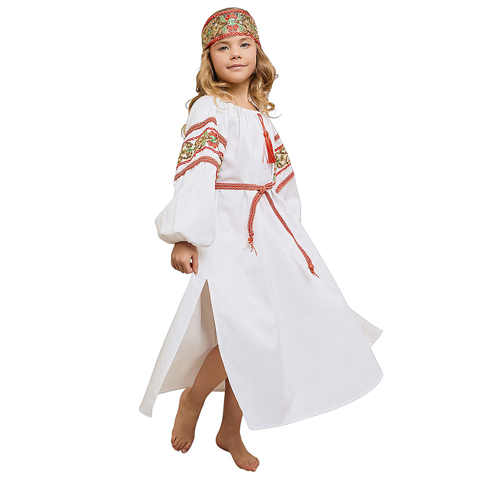 Костюм "Купава" платье-рубашка детская размер 128-64