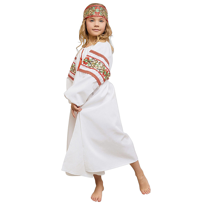 Фото к товару Костюм "Купава" платье-рубашка детская размер 128-64 Костюм "Купава" платье-рубашка детская размер 128-64