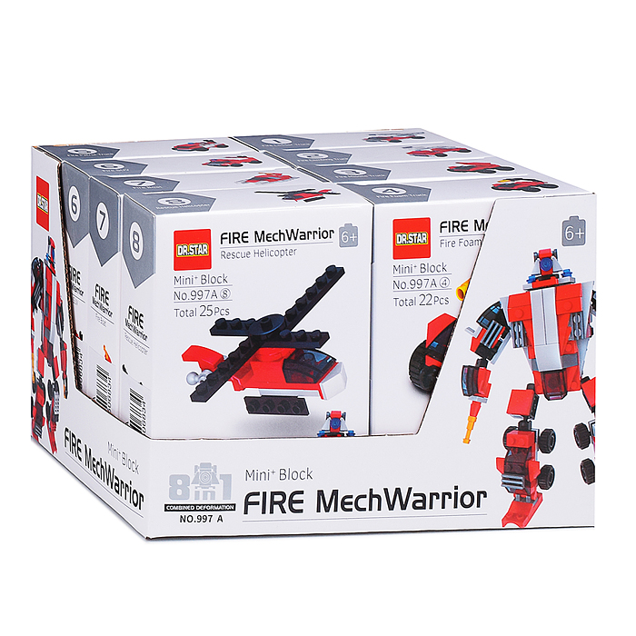 Конструктор 997A "Робот пожарник" в коробке