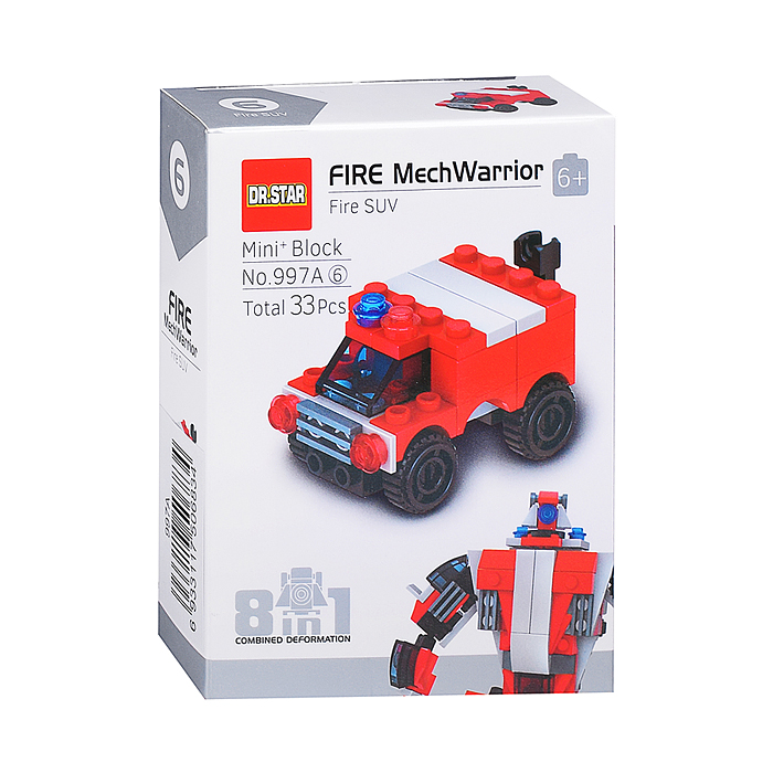 Конструктор 997A "Робот пожарник" в коробке