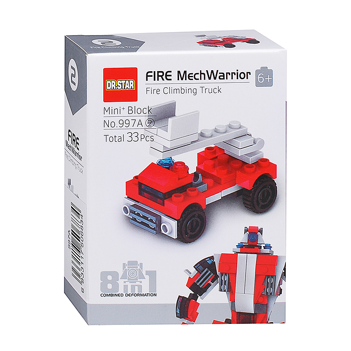 Конструктор 997A "Робот пожарник" в коробке
