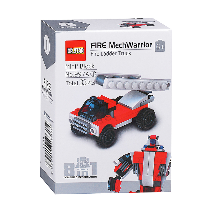 Конструктор 997A "Робот пожарник" в коробке