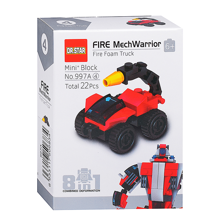 Конструктор 997A "Робот пожарник" в коробке