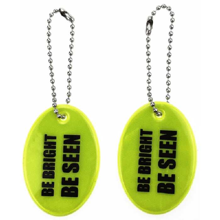 Подвес виниловый "Be bright" 35x50 мм, световозвращающий желтый