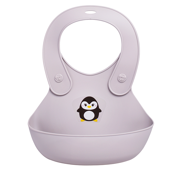 Нагрудник детский с декором (Светло-бежевый)