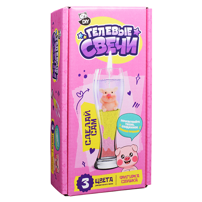 Гелевые свечи "Поросенок" серия "Юный парфюмер"