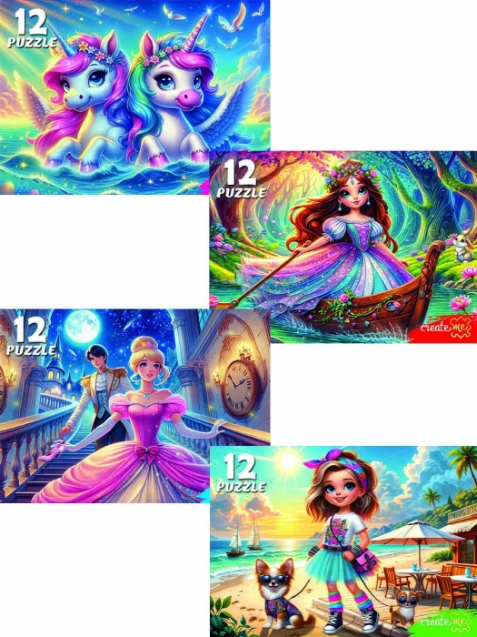 Пазлы 12 "Яркие приключения"