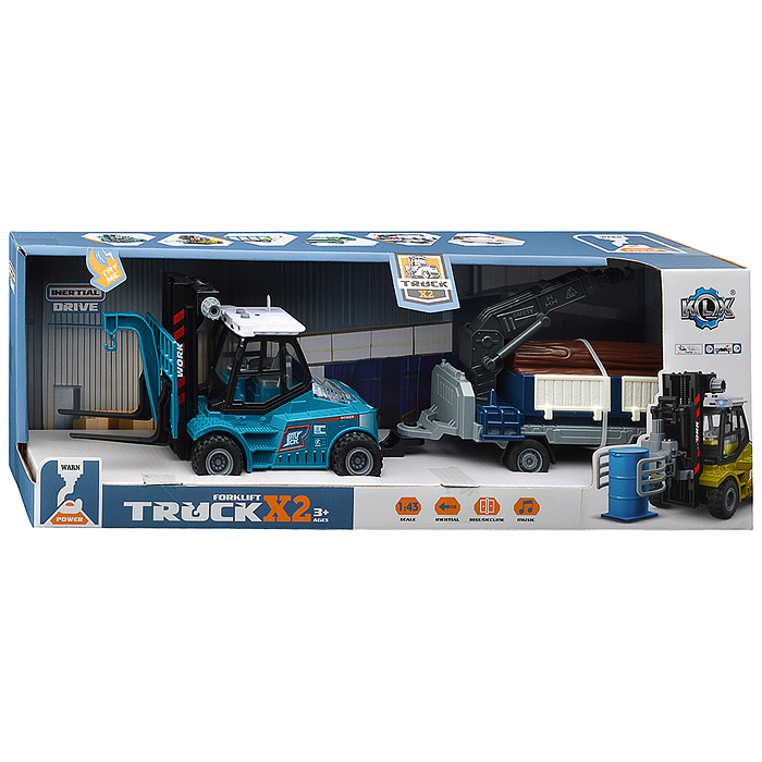 Машина KLX900-55 "Вилочный погрузчик" (свет, звук) в коробке