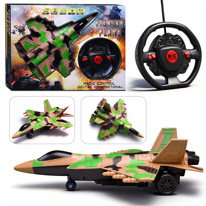 Самолет RX368-1 "Военный истребитель" р/у, 27 MHz, в коробке 