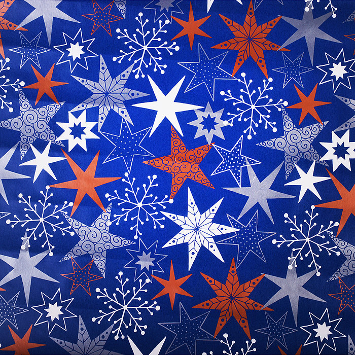 Упаковочная бумага супергладкая "Новогодняя" рулон в термопленке размер 70*100